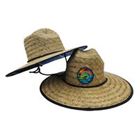 Chapeaux de soleil en paille sombrero d'été en gros, chapeaux de sauveteur de plage et sacs, chapeaux de protection solaire UV colorés pour femmes 2025