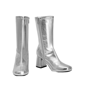 Botas Unisex Clásicas con Cierre de Cremallera, Punta en Cuero PU, Estilo Occidental, Plantilla Ligera de EVA, Tacón Cuadrado, Botines Retro para Baile - Product Image 1