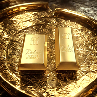 Gold Recyclable Paper Box Set with Matt Lamination & Embossing for Chocolate & Perfume Packaging