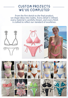 Ensemble de bikini personnalisé ODM avec soutien-gorge à bretelles contrastées et bas de bikini taille moyenne à motif feuilles, maillot de bain triangle olive pour femme