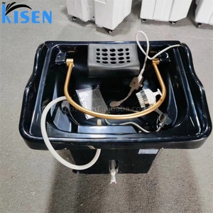 Kisen Meuble de lavage portable sans plomberie pour salon de coiffure avec thérapie de spa capillaire et vapeur de fumigation – Offre spéciale - Product Image 1