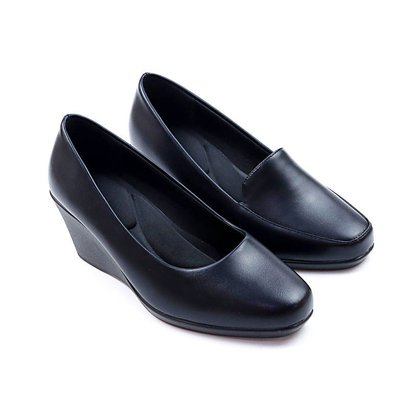 Ghigo Sandalias De CuÃ±a Negras Mujer Zapato Cerrado Para Mujer