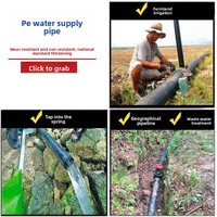 Tuyau d'eau flexible haute pression en PEHD Xingchuan noir, soudé par fusion à chaud, résistant à la chaleur, pour eau potable et irrigation, durée de vie 50 ans