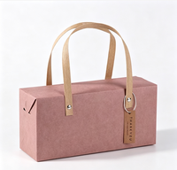 Boîte-cadeau en papier kraft avec poignées en papier, boîte d'emballage portable pour bougie parfumée, cadeau