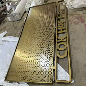 Panel Divisor <span class=keywords><strong>de</strong></span> Espacios Personalizable <span class=keywords><strong>de</strong></span> Acero Inoxidable 304 201 <span class=keywords><strong>de</strong></span> Alta Calidad, Diseño <span class=keywords><strong>de</strong></span> Panel Cortado con Láser para Bar, Diner, Bistro, Grill - Product Image 1