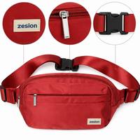 Sac banane BSCI personnalisé avec logo, sac de ceinture en nylon, sac bandoulière, sac de hanche, vente en gros, fabricant OEM