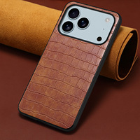 Étui de protection pour téléphone portable en cuir PU texturé effet crocodile anti-rayures pour iPhone 18 17 Pro Max 17 Air 16 15 14 13 12 11