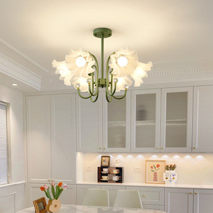 <span class=keywords><strong>2023</strong></span> nouveau Design LED lampes suspendues Suspension Luminaire pour salon restaurant éclairage à la maison moderne verre fleur accrocher lampe - Product Image 6