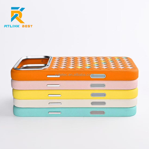 Étui robuste <span class=keywords><strong>en</strong></span> métal diamanté pour iPhone 18 Pro, <span class=keywords><strong>coque</strong></span> de protection magnétique <span class=keywords><strong>en</strong></span> <span class=keywords><strong>cuir</strong></span> tressé à la main <span class=keywords><strong>avec</strong></span> bouton d'action intelligent IA - Product Image 4