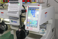 Nouvelle machine à broder industrielle informatisée à écran tactile haute vitesse à 2 têtes pour casquettes, avec coupe-fil automatique et changement de couleur, Wi-Fi
