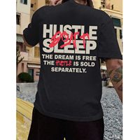 T-shirt Unisex Oversize a Girocollo in Cotone Pesante a Maniche Corte con Citazione Motivazionale per Imprenditori, Stile Vintage Streetwear Hip Hop