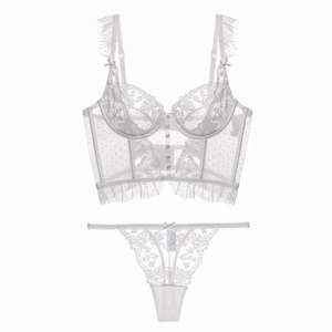 <span class=keywords><strong>Ensemble</strong></span> soutien-gorge et corset sexy 70A-85C pour femme, avec baleines, <span class=keywords><strong>dentelle</strong></span>, bretelles et effet push-up - Product Image 5