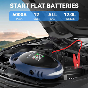 12V xe nhảy người mới bắt đầu công suất cao 6000A bơm áp lực cao kiểu dáng đẹp thiết kế lốp Inflator công cụ khẩn cấp Kit cho sup mái chèo bảng - Product Image 3
