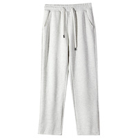 Nouveau pantalon de sport décontracté ample en coton lourd de 300 g, couleur unie, respirant, pantalon de survêtement droit pour homme
