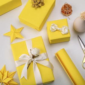 Papel Kraft Amarillo Virgen Reciclable en Rollo para Envolver Regalos, Manualidades y Proyectos DIY, Ecológico y Compatible con el Medio Ambiente - Product Image 2