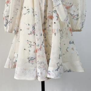 Vestido Corto Tipo Paraguas con Cintura <span class=keywords><strong>Imperio</strong></span>, Elegante y Chic, con Pedrería de Cielo Estrellado, Antiestático, para Primavera/Verano - Product Image 4