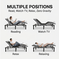 Cadre de lit électrique sur mesure, logo personnalisé sur le carton, structure en fer stable, réglage multi-angles, faible bruit pour les soins pendant la grossesse