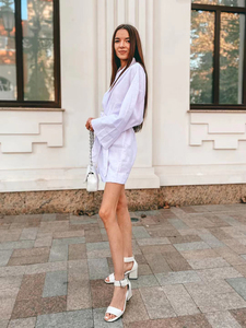 Women's <strong>Robe</strong> Women's V-neck <strong>Waffle</strong> Cotton Hemp Luxury Wrapped Bathrobe - Product Image 4