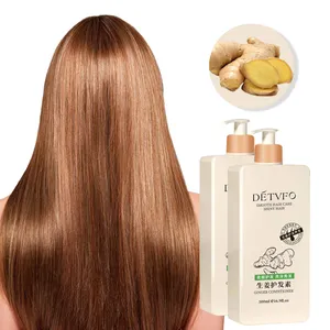 Etiqueta privada Mujeres Productos para el cuidado del cabello Hidratante Suave Tratamiento contra la pérdida de cabello Acondicionador de jengibre al por mayor