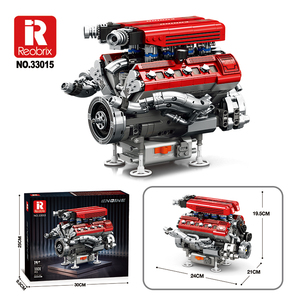 Kit de construction de <span class=keywords><strong>moteur</strong></span> <span class=keywords><strong>V8</strong></span> motorisé Reobrix F1 avec <span class=keywords><strong>moteur</strong></span> L et boîte <span class=keywords><strong>à</strong></span> batterie, modèle mécanique compact pour collectionneurs et présentation sur bureau - Product Image 4