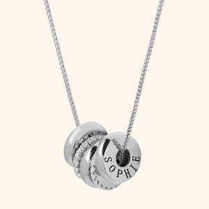 Name ireckamily eckecklace name ngrave name shion ashion ettering irircon endant Ant 14K taintainless Teel eckecklace uustom urname iift ewelry - Product Image 5