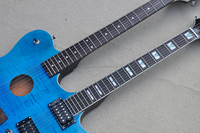 Flyoung Blue Factory Double Neck 6 + 6 Strings Acoustic Electric Guitar Stringed Instruments