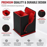 Tour à dés en PU pliable et portable pour le rangement, plateau à dés, accessoire de jeu de table pour cartes TCG et RPG, personnalisation en gros