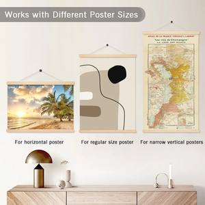 <span class=keywords><strong>Cadre</strong></span> magnétique en bois pour affiches, support mural pour livres, bricolage, en teck et pin, pour peintures, toiles, affiches et <span class=keywords><strong>photos</strong></span> - Product Image 6