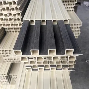China manufacturer price 3D interior pvc siding fluted plastic composite wpc wall panel 155*18mm