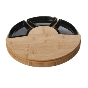 Cute Round Bamboo <strong>Cheese</strong> <strong>Knife</strong> and Cutting Board <strong>Set</strong> <strong>Cheese</strong> Tools - Product Image 3
