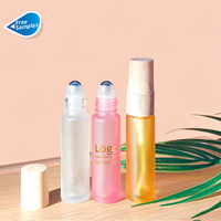 Vente en gros de flacons à bille en verre pour huiles essentielles de 10 ml et 8 ml, de différentes couleurs, avec bille en acier inoxydable