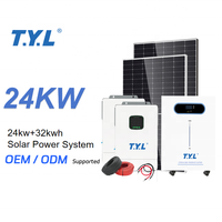 Système solaire hors réseau T.Y.L 24KW avec onduleur hybride MPPT 48V 51.2V pour une utilisation domestique sans électricité
