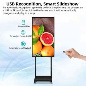 ポータブルスマート<span class=keywords><strong>Android</strong></span>ネットワーク広告キオスク<span class=keywords><strong>LCD</strong></span>デジタルサイネージとポスターTVモニターOEMメディア使用レストラン小売 - Product Image 6