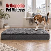Matelas orthopédique personnalisé pour chien avec surpiqûres et emballage sur mesure pour les marques de vente au détail et les acheteurs de produits pour animaux de compagnie