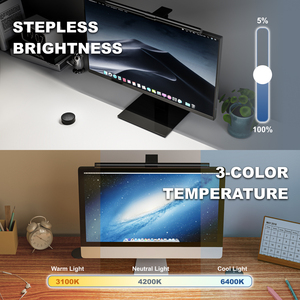 โคมไฟ LED แบบแขวนสำหรับจอคอมพิวเตอร์ PC รุ่น LV-LDL16-6 แสงโค้ง ป้องกันสายตาเมื่อใช้งานหน้าจอ  3100K/4200K/6400K ขายส่ง - Product Image 4