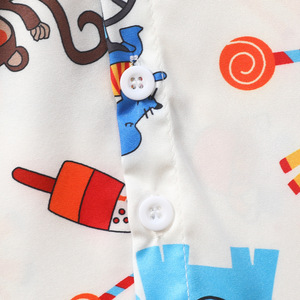 Vente en gros de chemises à fleurs d'été pour enfants, costume court rouge décontracté pour garçons, provenant de Chine - Product Image 5