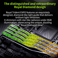 G. SKILL 32GB (16Gx2) DDR5 6000MHz 1.4V Desktop Memory Stick Royal Halberd EXPO Edition RGB Light Bar Silver/C28