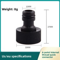 Adaptateur de raccord hexagonal à 6 points soigneusement sélectionné, forme droite, norme américaine/européenne, connexion femelle pour robinets