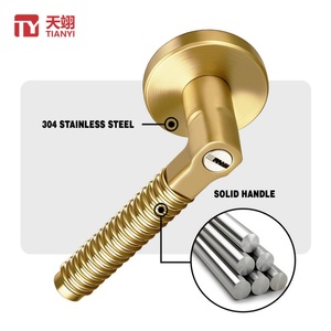 Modern Stainless Steel 304 Knurled Interior Doors Single Side <b>Dummy</b> Privacy Door Handle Levers - Product Image 3