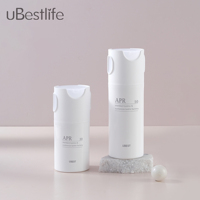 APR Nouveau design Bouteilles à pompe sans air en plastique PP 50ml 100ml Conteneurs de soins de la peau colorés personnalisés pour lotion et toner