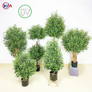 Plante verte artificielle résistante aux UV avec pot pour la décoration de jardin extérieur - Product Image 5