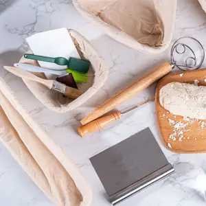 Good Quality Banneton Bread Proofing Basket Set Kitchen Natural Rattan Sourdough Kit
