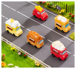 Miniature 3d Mini Pain Glacé Frites Popcorn Forme Alimentaire Figurines de Voiture Jouets pour Enfants pour Aquarium Décoration de Jardin Fée - Product Image 3