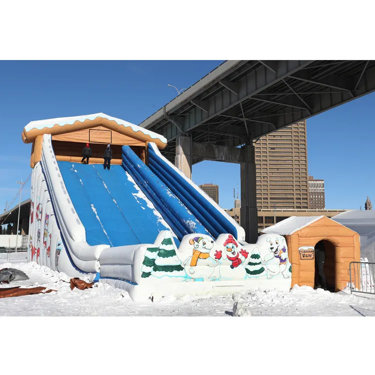 Gigante commerciale gonfiabile slittino tubo da neve diapositiva scivolo per la vendita