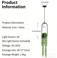 Ensemble de suspensions végétales artificielles Mandala Eucalyptus, Luminaire suspendu en forme de plante verte, Décoration intérieure, Éclairage botanique suspendu