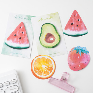 Notes autocollantes créatives en forme de fruits, style dessin animé, irrégulières, mignonnes, pour messages et mémos, pour filles - Product Image 2