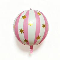 Ballons disco 4D de 22 pouces, ballons ronds en feuille d'aluminium 3D, adaptés aux mariages, aux fêtes d'anniversaire et aux accessoires de fête, vente en gros.