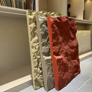 Panel imitasi 3D Modern PVC dalam/luar ruangan stiker dinding PU dekorasi Panel dinding lempengan besar blok marmer buatan untuk Vila beton - Product Image 1