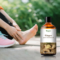 Huile de massage au gingembre pour drainage lymphatique, huile naturelle pour la peau, les douleurs musculaires, spa, huile de gingembre chauffante pour la relaxation