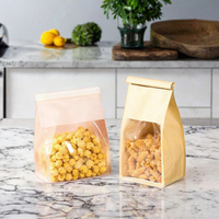 Sachet Doypack à fermeture éclair refermable pour popcorn, avec logo personnalisé, pour la conservation des aliments et l'emballage de vente au détail